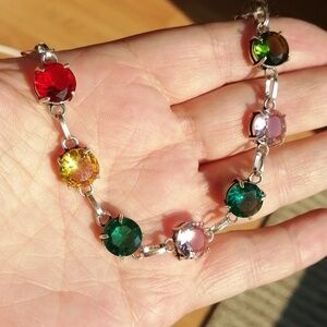 Gorgeous multicolor crystals adjustable  bracelet
